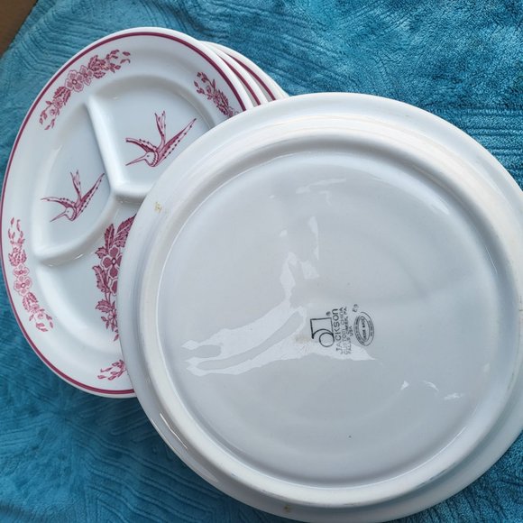 1pc RARE Vtg Jackson China Hummingbird 9.5" Chop Plate~Cooks Rest, Union… - Picture 4 of 14